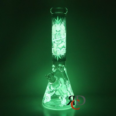 WATER PIPE GLOW IN DARK BEAKER WP25024 1CT